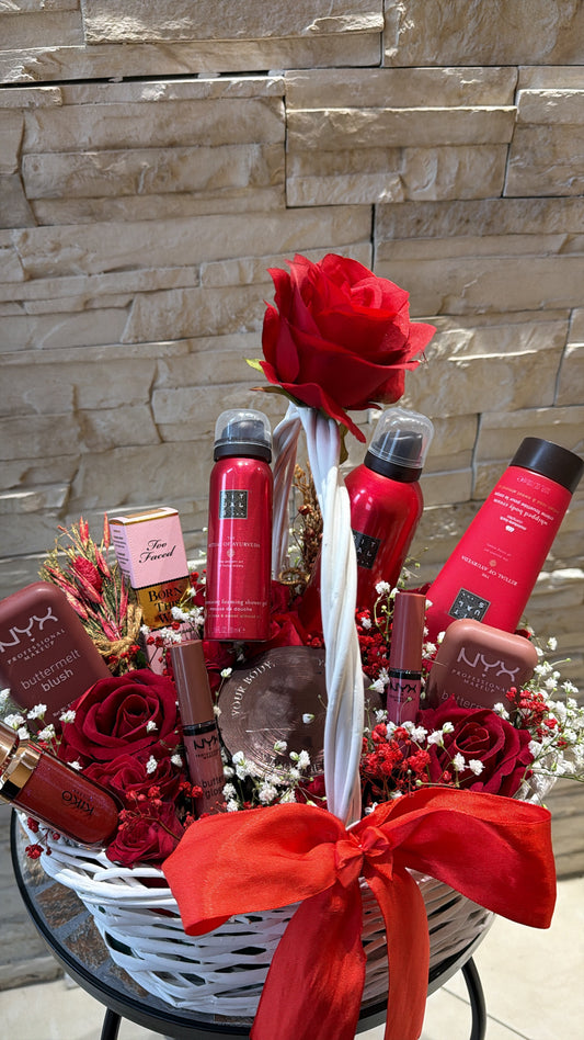 Panier Rouge Blossom -  Nœud 🎀